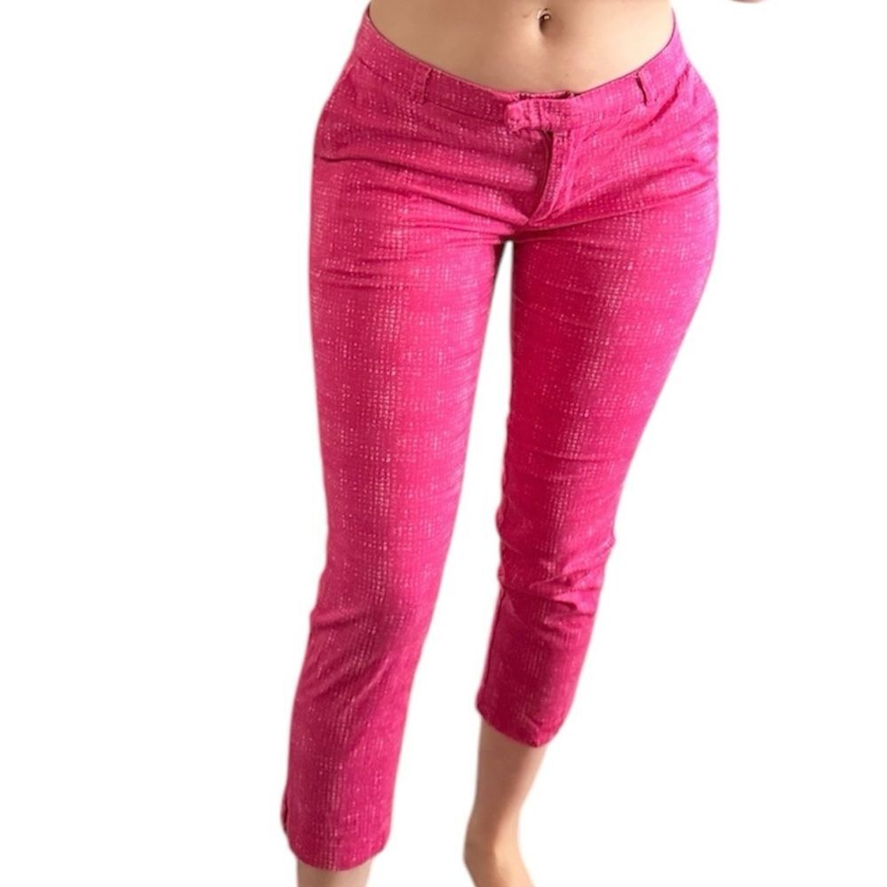 H&M hot pink Y2K women Capri pant size 4 cotton spandex